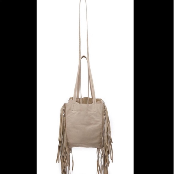 NWOT Cleobella Leather Fringe Hendrix Tote Medium - Picture 5 of 8
